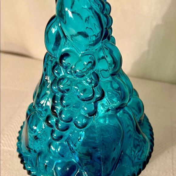 Empoli Blue Fruit Basket Italian Genie Bottle Decanter with No Stopper. EVC - Picture 8 of 10
